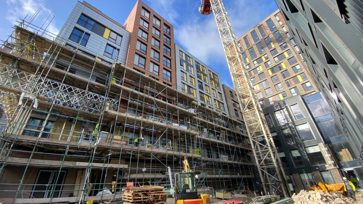 Sheffield Uni rainscreen cladding project photo